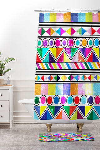 Fimbis Mirza Shower Curtain And Mat