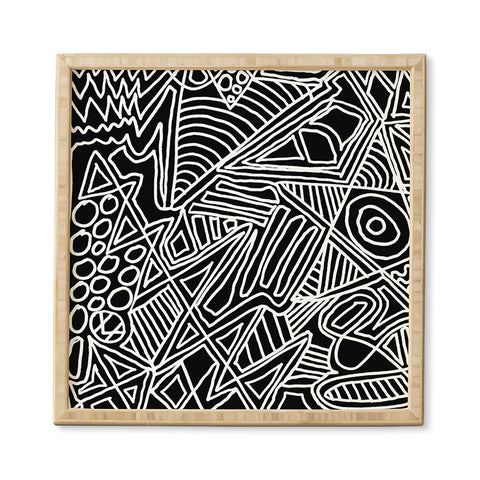 Fimbis Monochrome Chaos Framed Wall Art