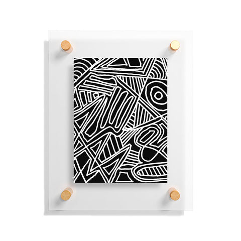 Fimbis Monochrome Chaos Floating Acrylic Print
