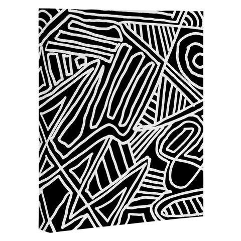 Fimbis Monochrome Chaos Art Canvas
