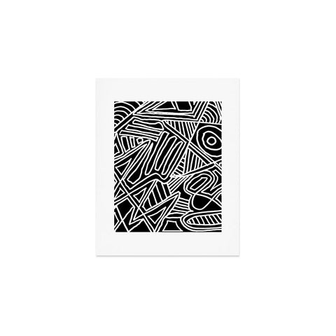Fimbis Monochrome Chaos Art Print