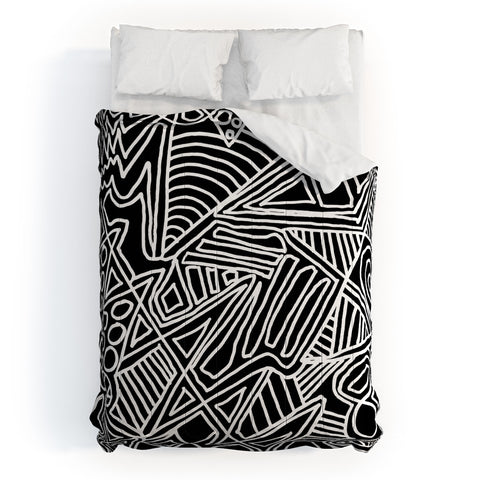 Fimbis Monochrome Chaos Comforter