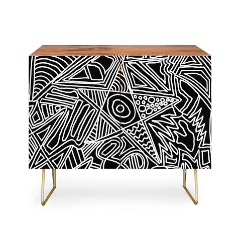 Fimbis Monochrome Chaos Credenza