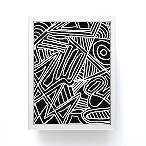 Fimbis Monochrome Chaos Framed Mini Art Print