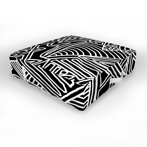 Fimbis Monochrome Chaos Outdoor Floor Cushion