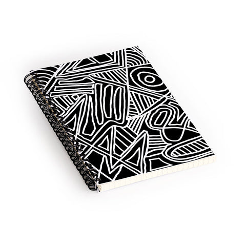 Fimbis Monochrome Chaos Spiral Notebook