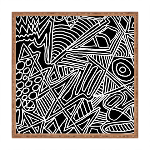 Fimbis Monochrome Chaos Square Tray