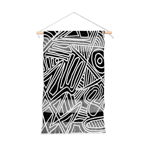 Fimbis Monochrome Chaos Wall Hanging Portrait