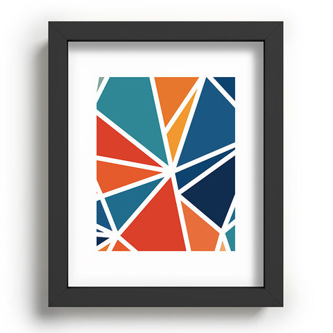 Fimbis Mosaic Blues Oranges Recessed Framing Rectangle