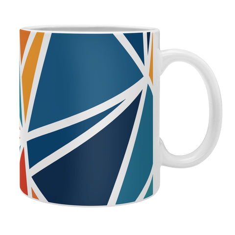 Fimbis Mosaic Blues Oranges Coffee Mug