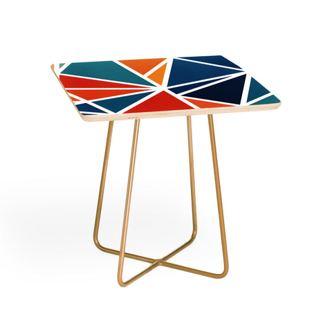 Fimbis Mosaic Blues Oranges Side Table