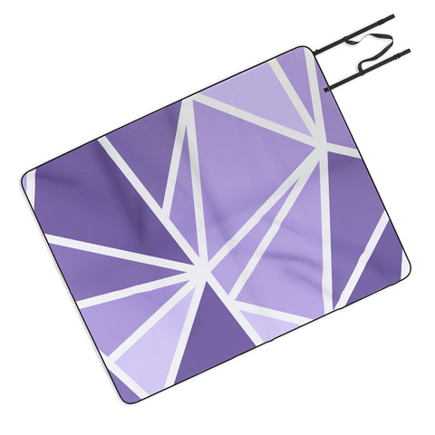 Fimbis Mosaic Purples Picnic Blanket