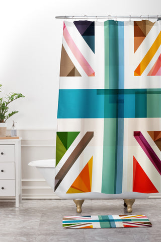 Fimbis MultiCultural Britain Shower Curtain And Mat
