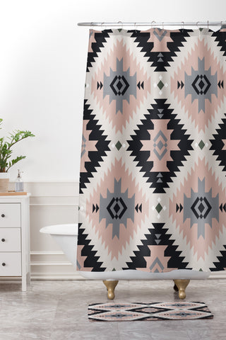 Fimbis NavNa B Shower Curtain And Mat