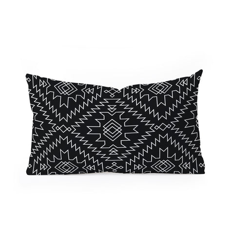 Fimbis NavNa Black and White 1 Oblong Throw Pillow