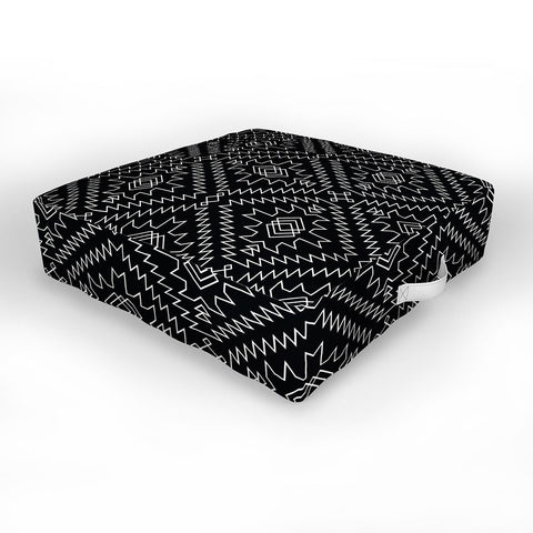 Fimbis NavNa Black and White 1 Outdoor Floor Cushion