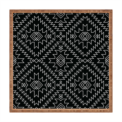 Fimbis NavNa Black and White 1 Square Tray