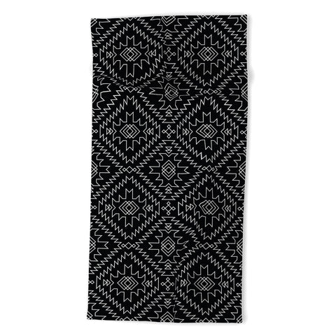 Fimbis NavNa Black and White 1 Beach Towel