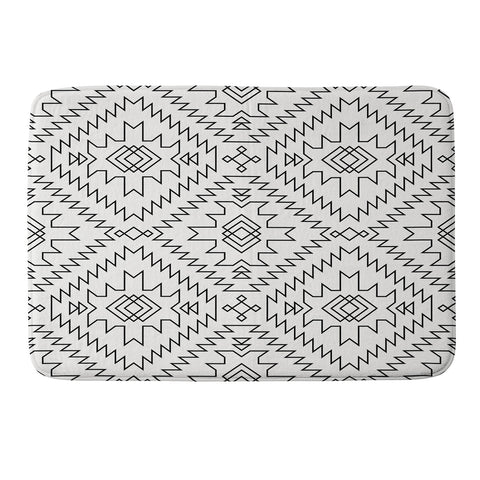 Fimbis NavNa Black and White 2 Memory Foam Bath Mat