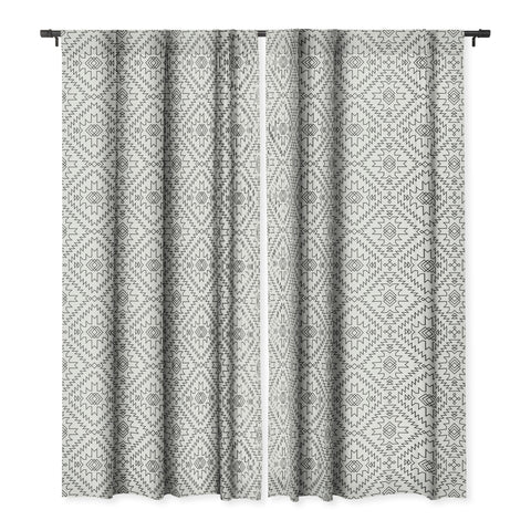 Fimbis NavNa Black and White 2 Blackout Window Curtain