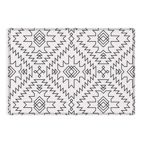 Fimbis NavNa Black and White 2 Outdoor Rug