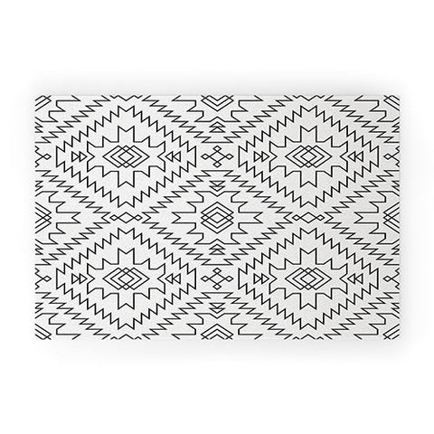 Fimbis NavNa Black and White 2 Welcome Mat