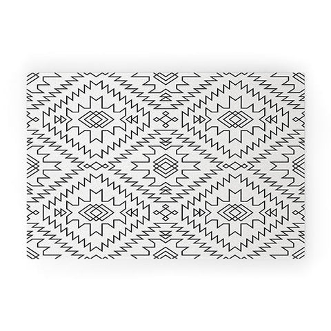 Fimbis NavNa Black and White 2 Welcome Mat