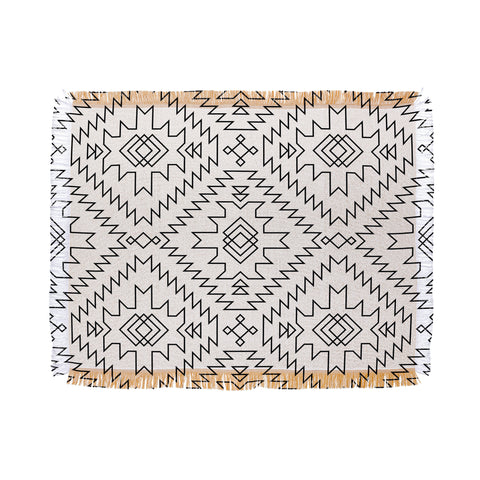 Fimbis NavNa Black and White 2 Throw Blanket