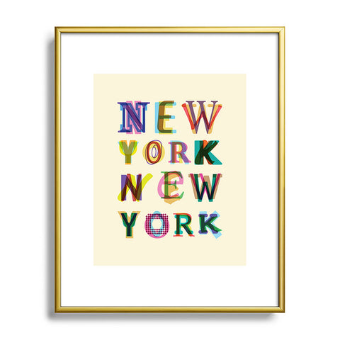 Fimbis New York New York Metal Framed Art Print