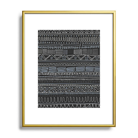 Fimbis Nordic Doodle Metal Framed Art Print