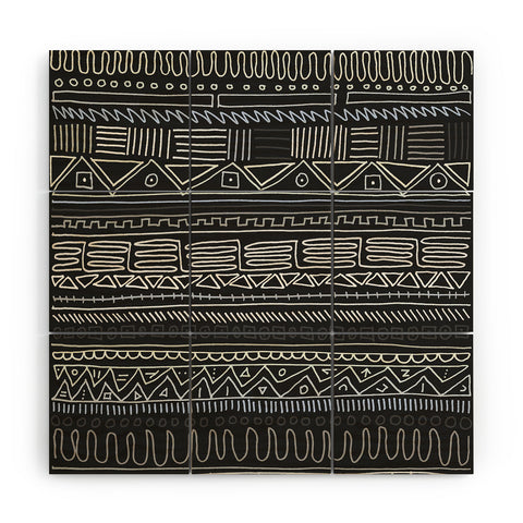 Fimbis Nordic Doodle Wood Wall Mural