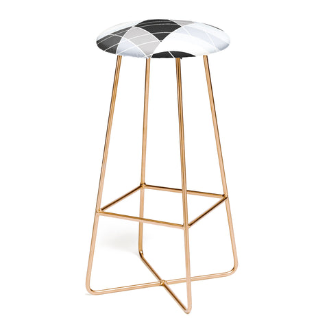 Fimbis Nordic Slant Geometric Bar Stool