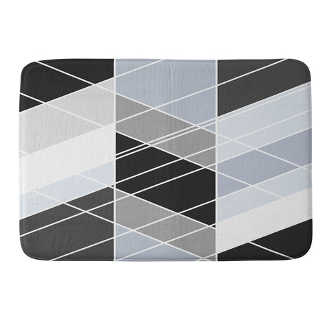 Fimbis Nordic Slant Geometric Memory Foam Bath Mat