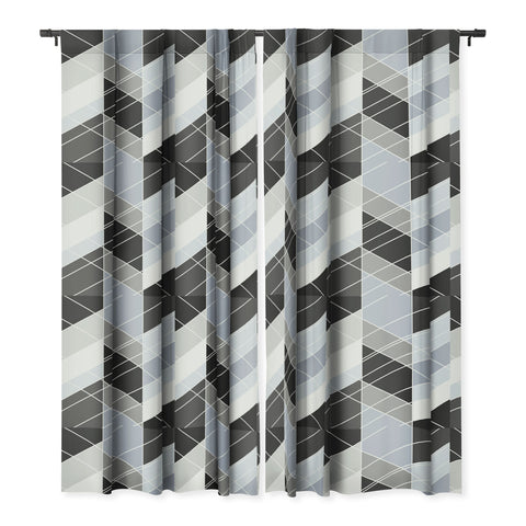 Fimbis Nordic Slant Geometric Blackout Window Curtain