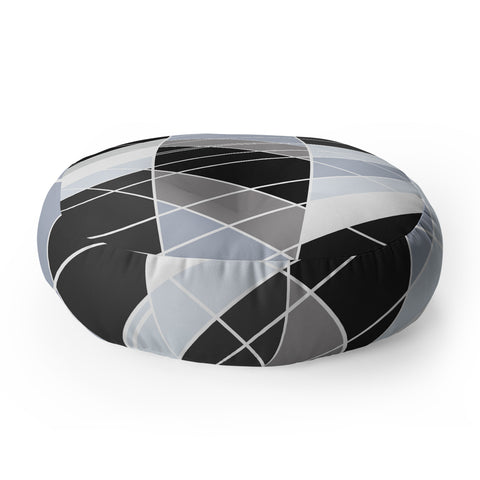 Fimbis Nordic Slant Geometric Floor Pillow Round