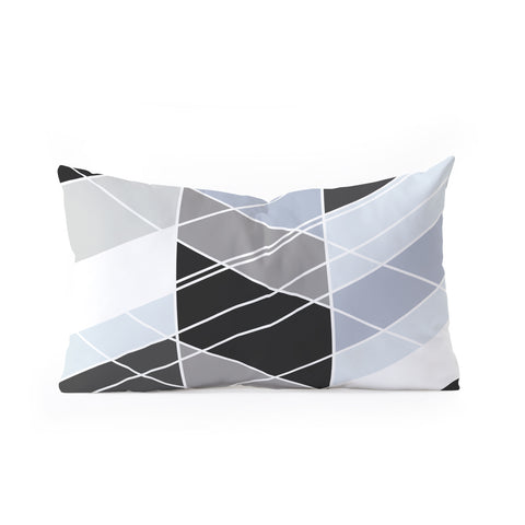 Fimbis Nordic Slant Geometric Oblong Throw Pillow