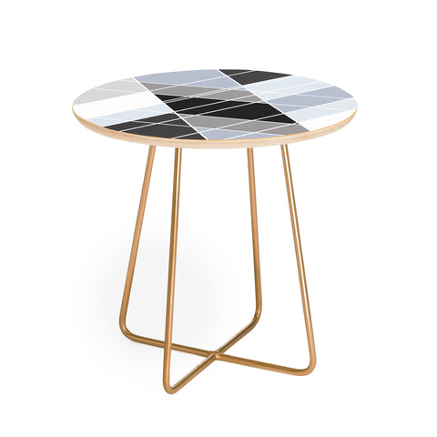 Fimbis Nordic Slant Geometric Round Side Table