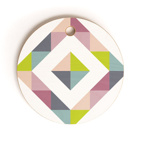Fimbis Patchwork Spring Cutting Board Round