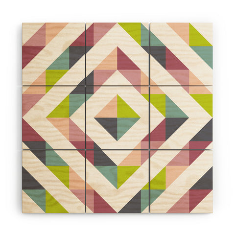 Fimbis Patchwork Spring Wood Wall Mural