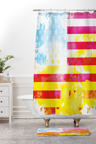 Fimbis Phlag Shower Curtain And Mat