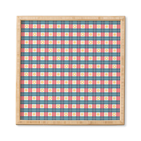 Fimbis Plaid Sun Framed Wall Art