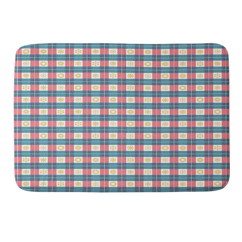 Fimbis Plaid Sun Memory Foam Bath Mat