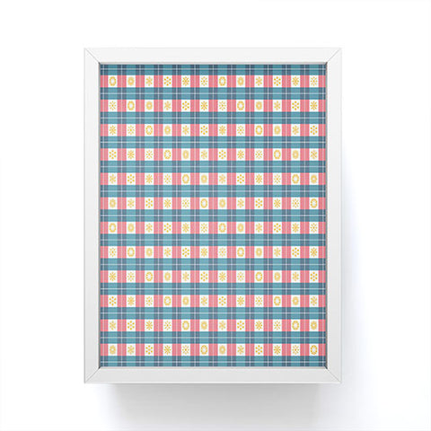 Fimbis Plaid Sun Framed Mini Art Print