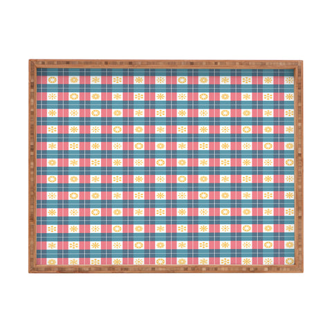 Fimbis Plaid Sun Rectangular Tray