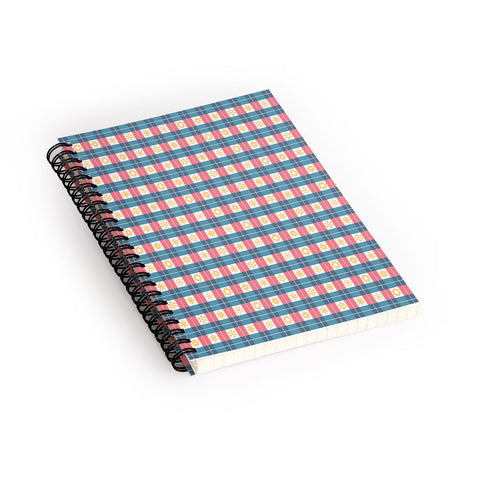 Fimbis Plaid Sun Spiral Notebook
