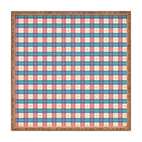 Fimbis Plaid Sun Square Tray