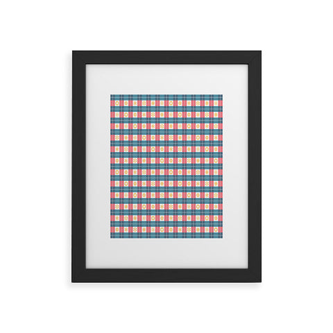 Fimbis Plaid Sun Framed Art Print