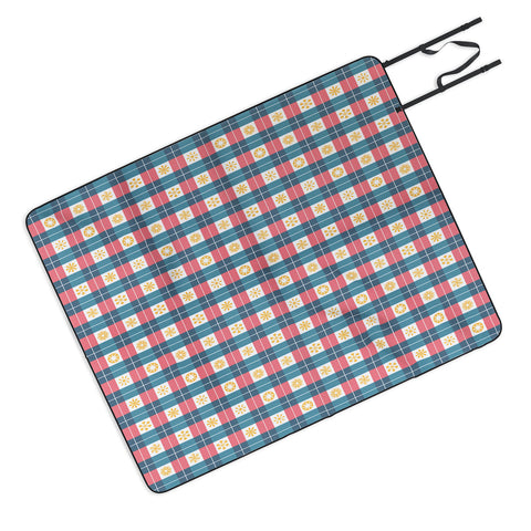 Fimbis Plaid Sun Picnic Blanket