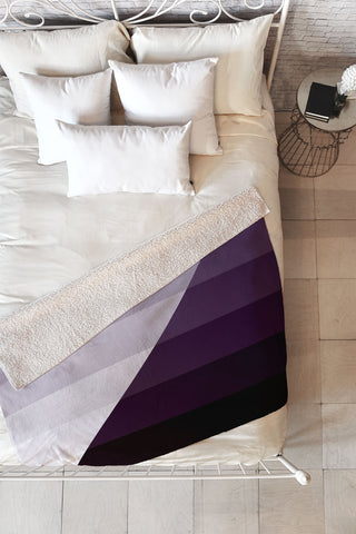 Fimbis Purple Gradient Fleece Throw Blanket
