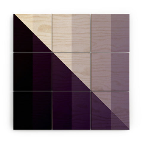 Fimbis Purple Gradient Wood Wall Mural